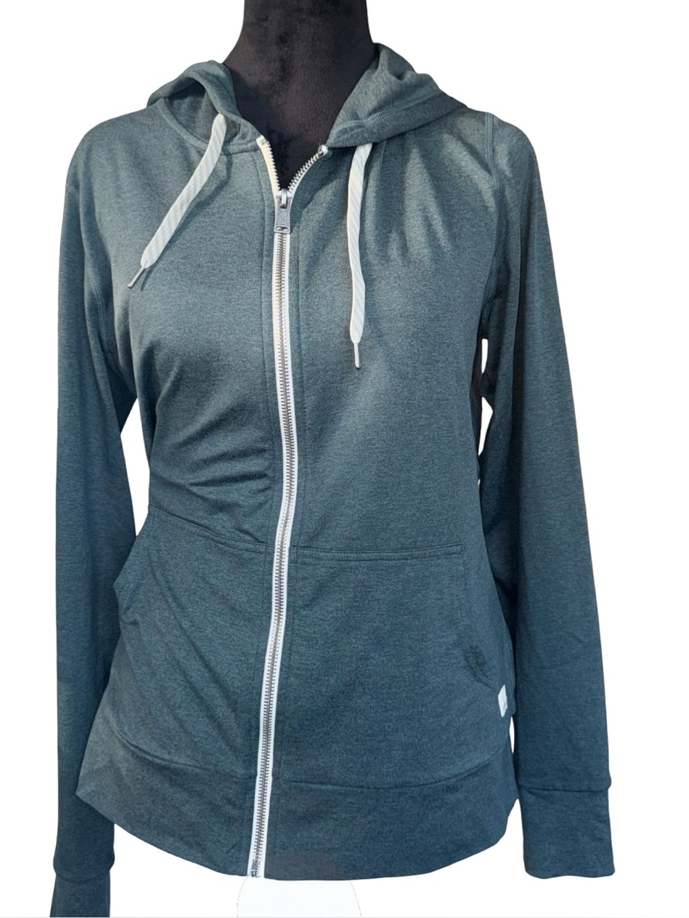 Vuori Halo Performance Hoodie Women’s Sz m Green Heather